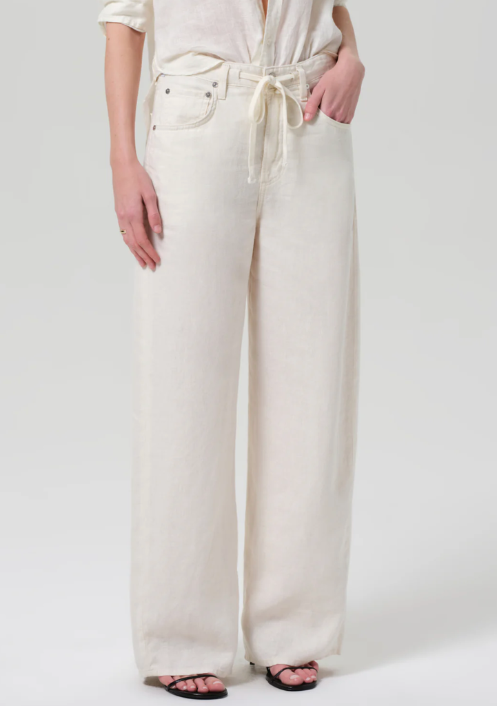 CITIZENS OF HUMANITY BRYNN DRAWSTRING LINEN TROUSER