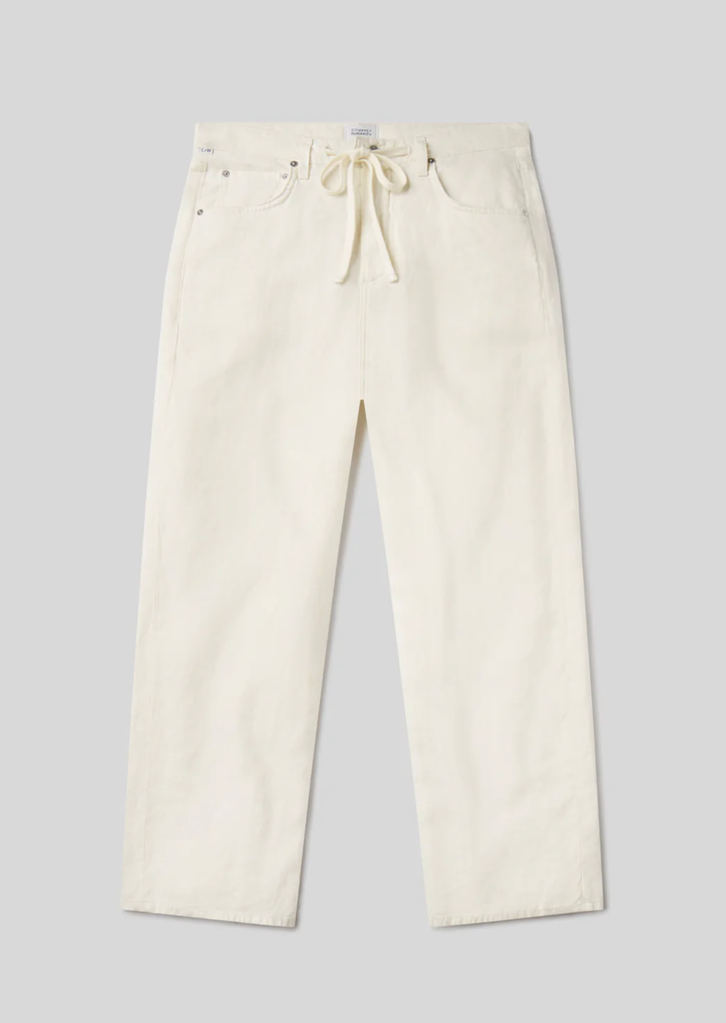 CITIZENS OF HUMANITY BRYNN DRAWSTRING LINEN TROUSER