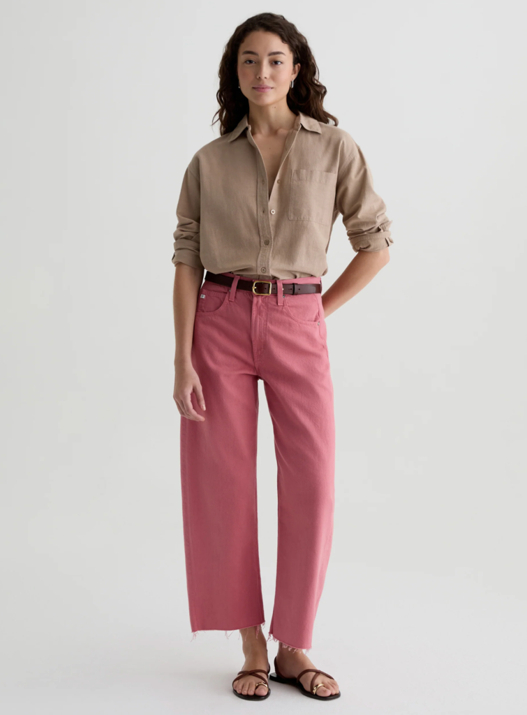 AG JEANS HATTIE CROP HIGH RISE BARREL
