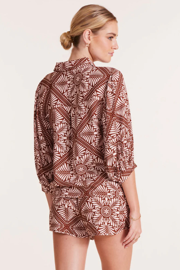 BOHO SLEEVE BUTTON UP TOP