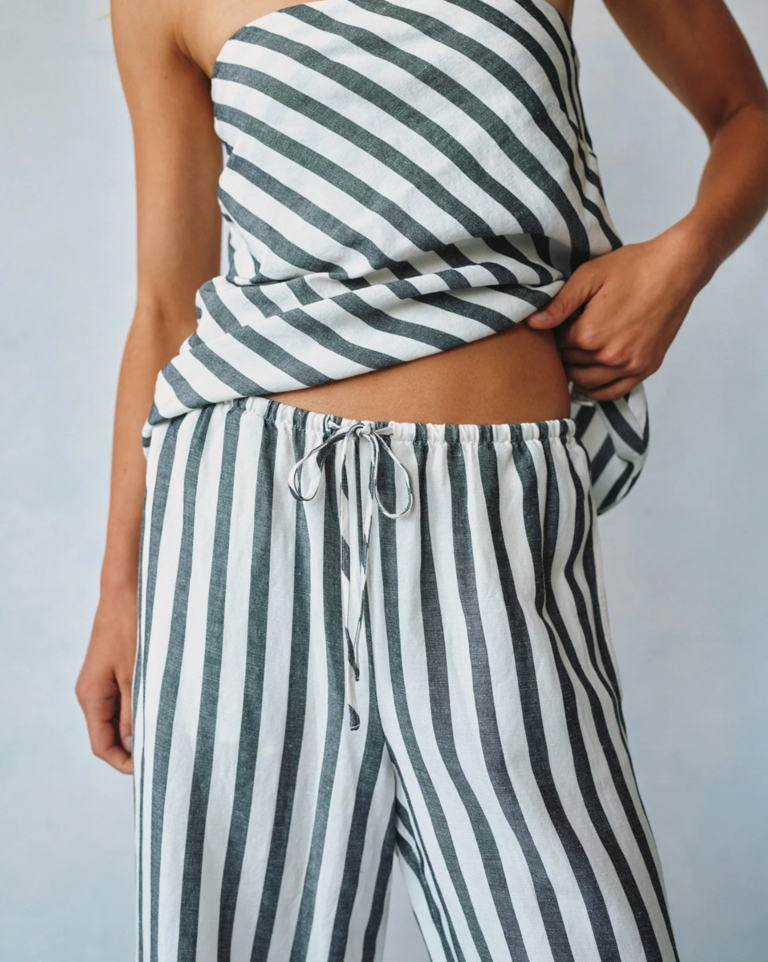 BELLA DAHL WIDE LEG CROP WITH DRAWSTRING