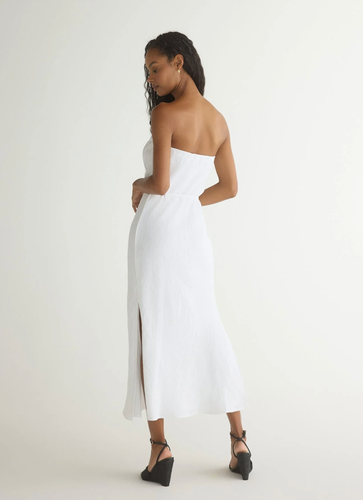 BELLA DAHL STRAPLESS BIAS MAXI DRESS