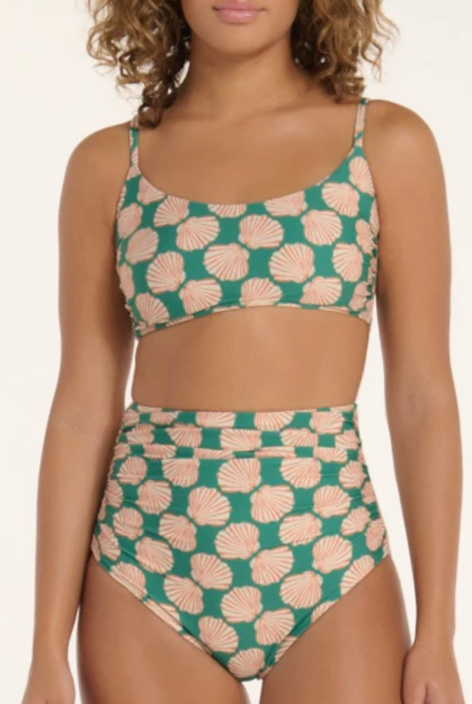 HERMOZA TOD HIGH WAISTED RUCHED SWIMSUIT BOTTOM