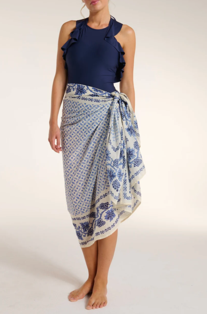 HERMOZA PAREO WRAP IN SANTORINI DOTS