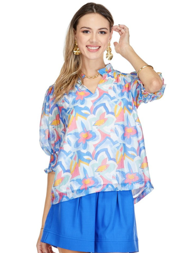 RUFFLES SHORT SLEEVE TOP