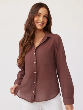 BELLA DAHL POCKET BUTTON DOWN
