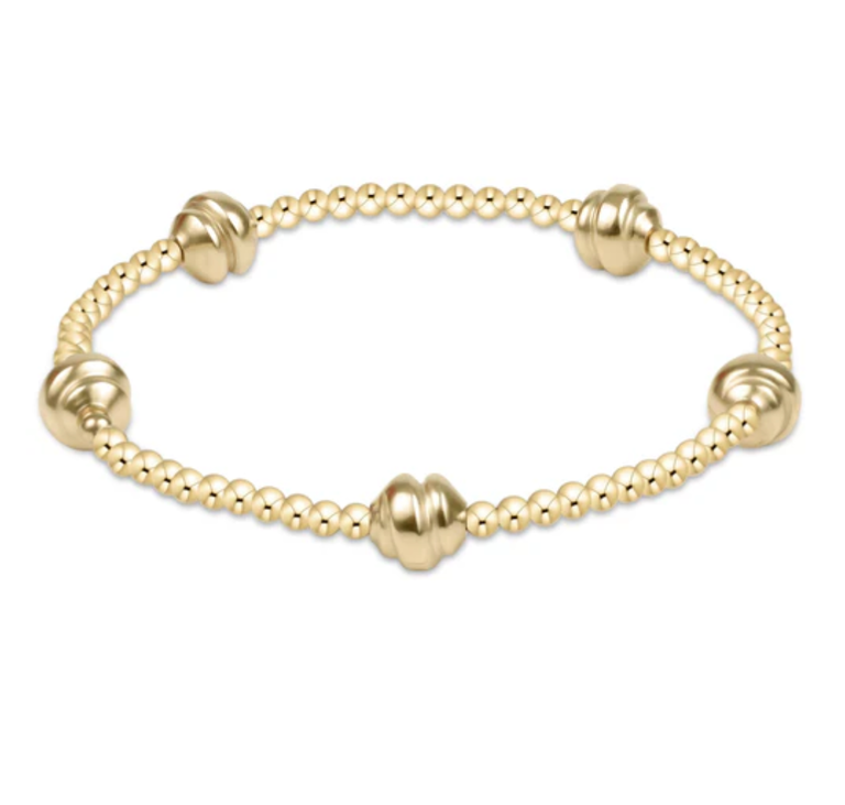 ADMIRE SMALL GOLD 2.5MM BEAD BRACELET - GOLD