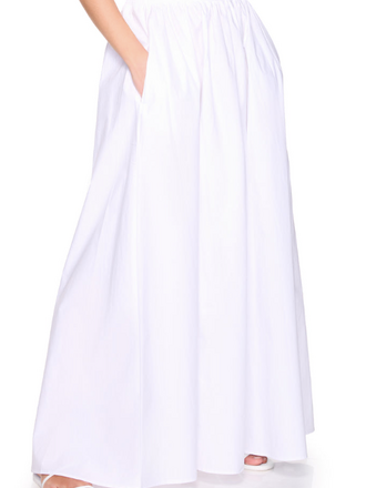 SUSANA MONACO POPLIN LONG POCKET SKIRT