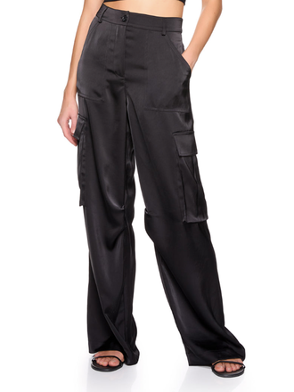 SUSANA MONACO SATIN CARGO PANT