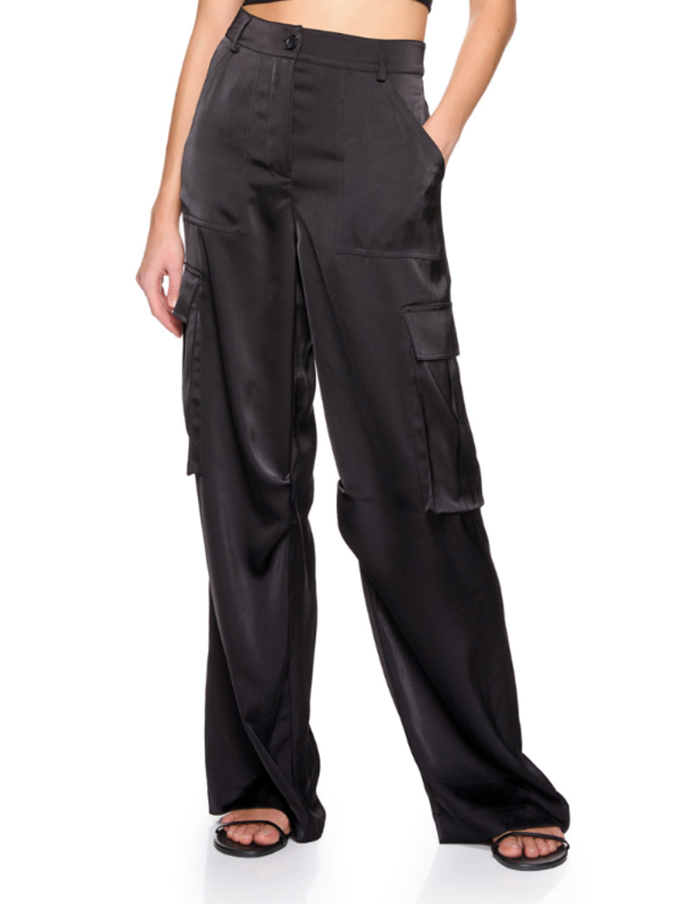 SUSANA MONACO SATIN CARGO PANT