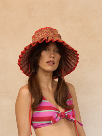 LORNA MURRAY BOUGAINVILLEA | TANGERINE | ISLAND CAPRI HAT