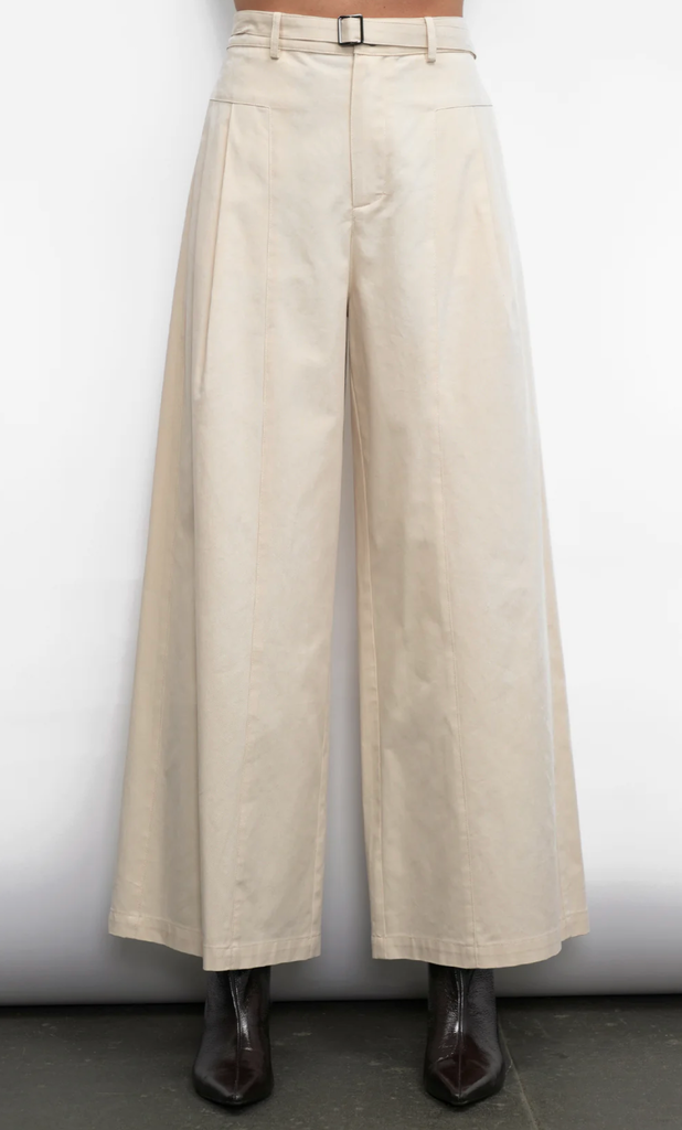 HERA WIDE LEG PALAZZO TWILL PANTS