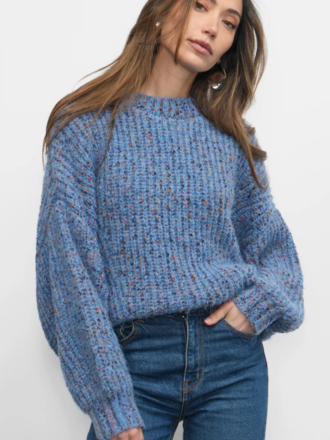 JASPER SLOUCHY SPECKLED CREW NECK SWEATER