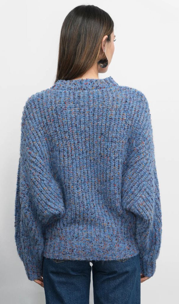 JASPER SLOUCHY SPECKLED CREW NECK SWEATER