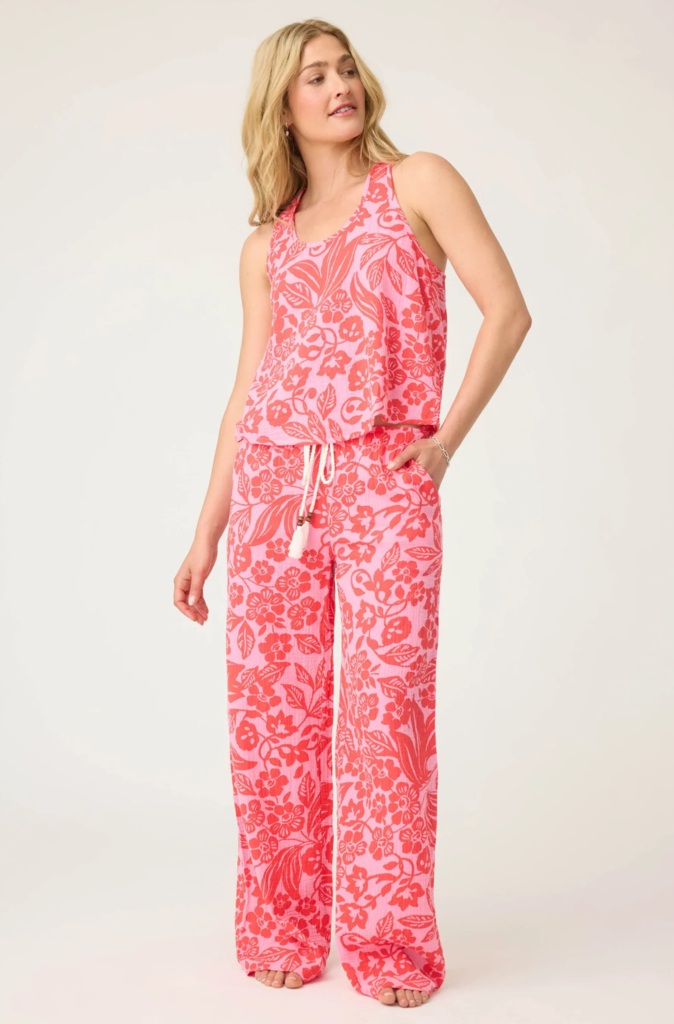 PJ SALVAGE BALI BAY FLORAL TANK