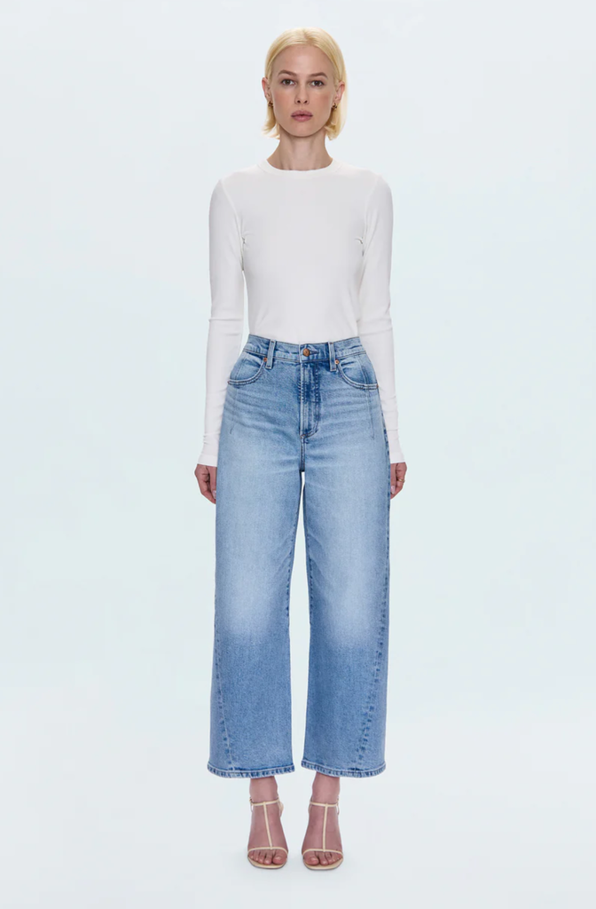 PISTOLA KYRA HIGH RISE BOWED ANKLE JEAN