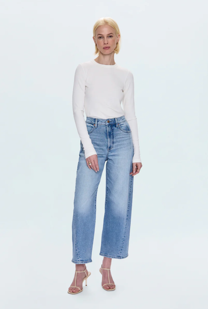 PISTOLA KYRA HIGH RISE BOWED ANKLE JEAN