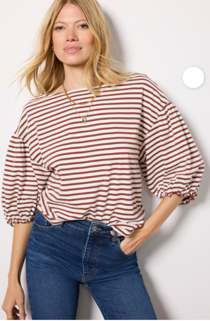 NATION LTD SANDRA BOATNECK TOP