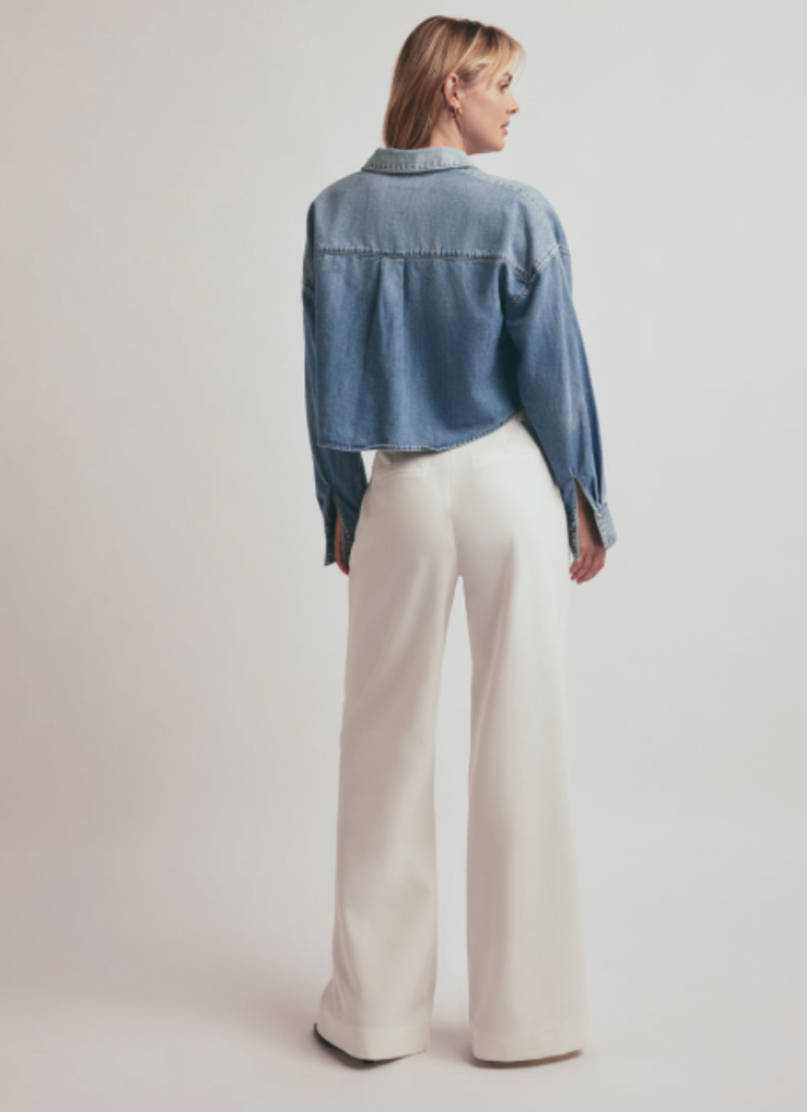 FAVORITE DAUGHTER THE CROP EX-BOYFRIEND SHIRT