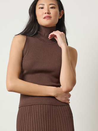 RIB TURTLENECK SHELL SWEATER