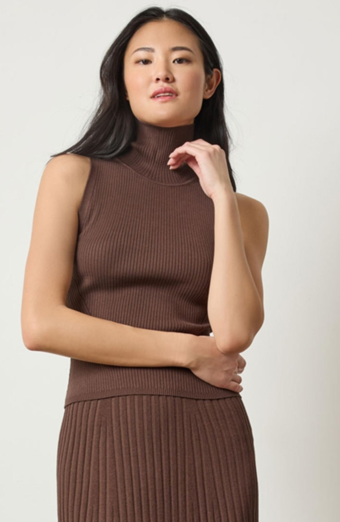 RIB TURTLENECK SHELL SWEATER