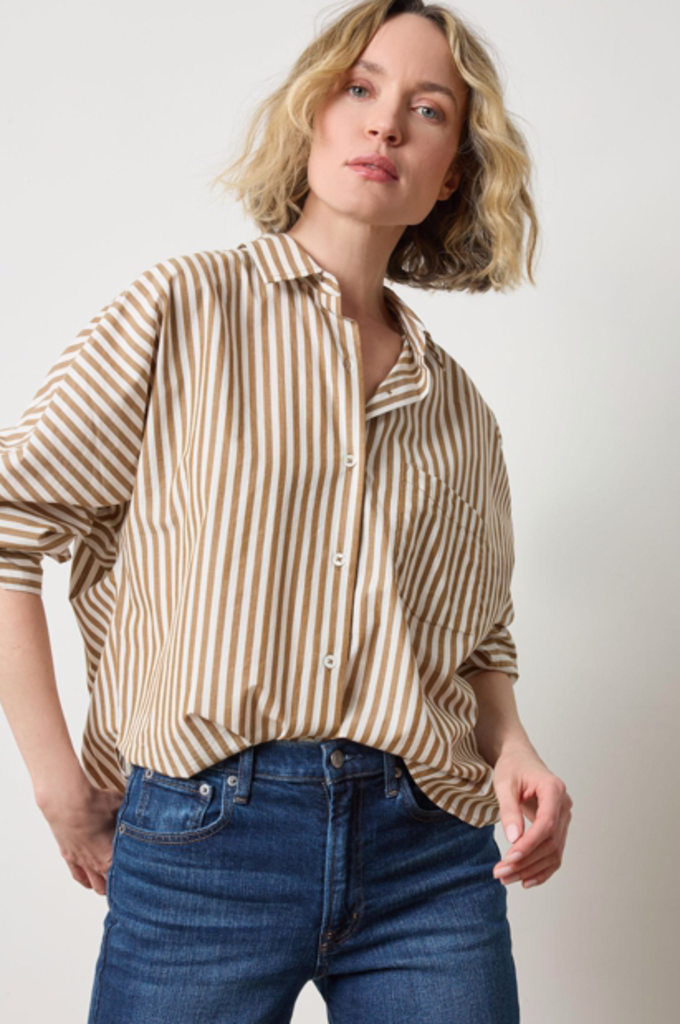 DOLMAN SLEEVE BUTTON DOWN SHIRT