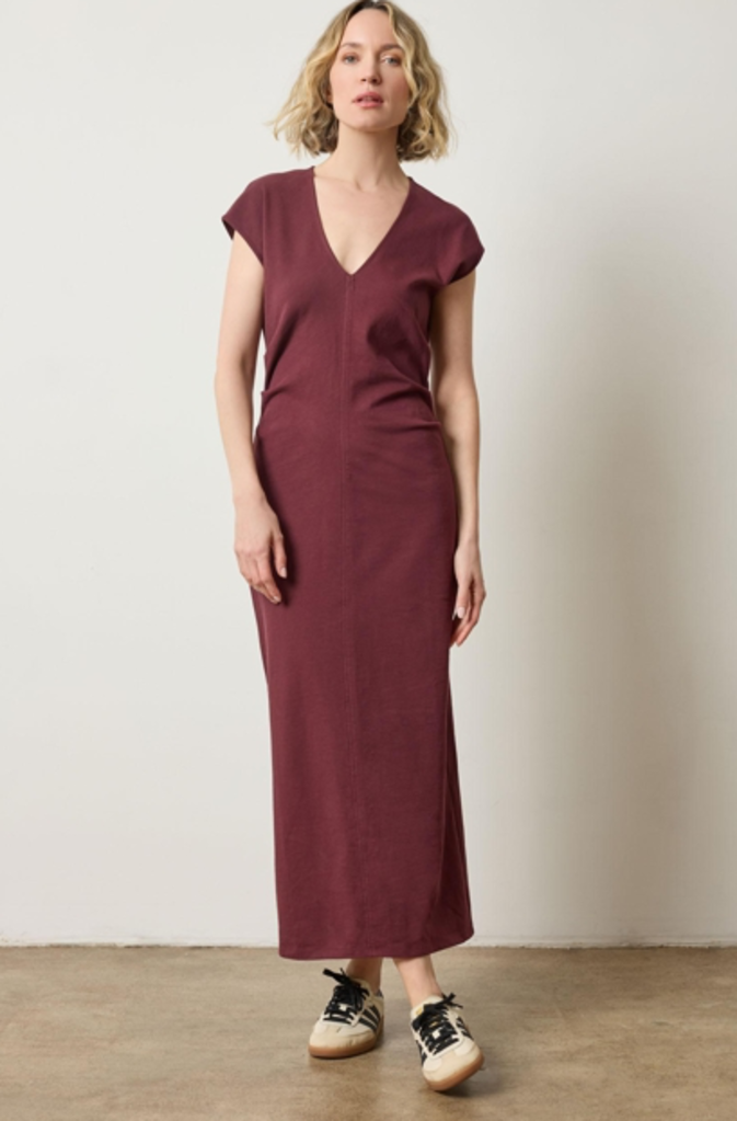 SIDE TUCK MAXI DRESS