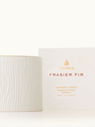 Frasier Fir GIlded Ceramic Poured Candle, Petite