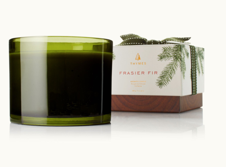 Frasier Fir 17oz Poured Candle, 3-wick, Green