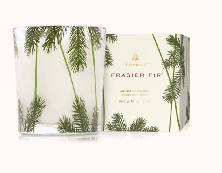 Frasier Fir Poured Candle, Pine Needle Design