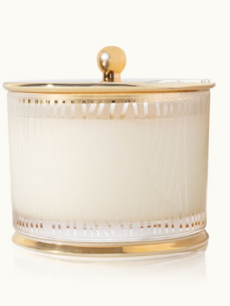 Frasier Fir Gilded Medium Poured Candle, Frosted Wood Grain