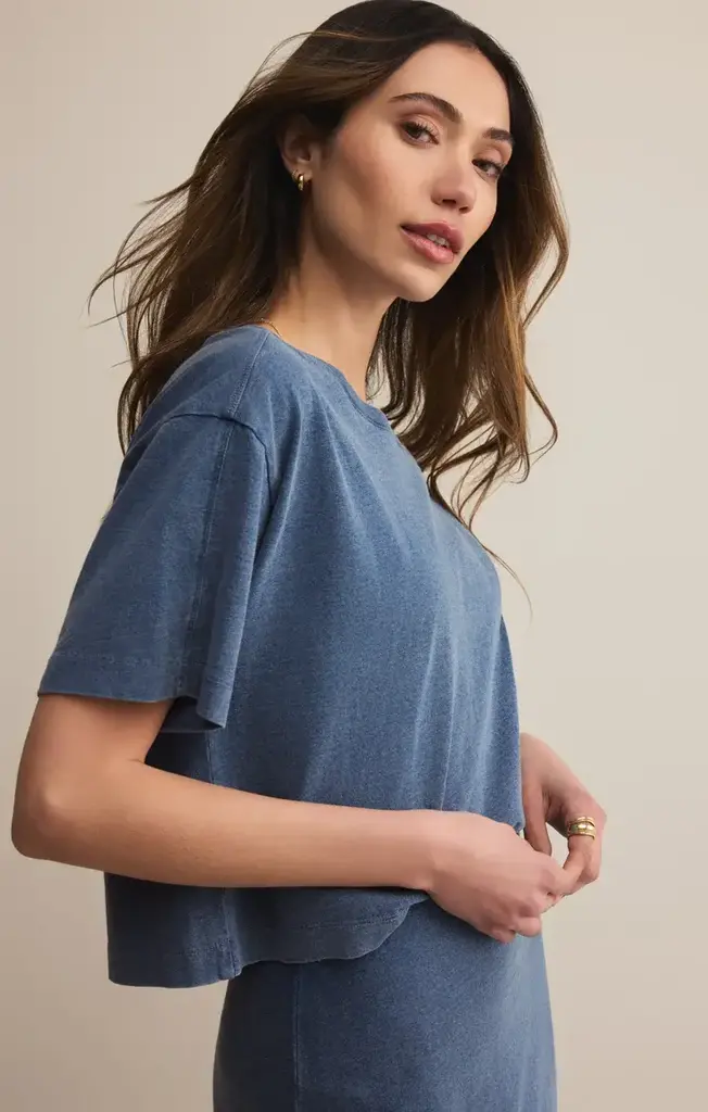 Z SUPPLY ON THE GO JERSEY DENIM TEE