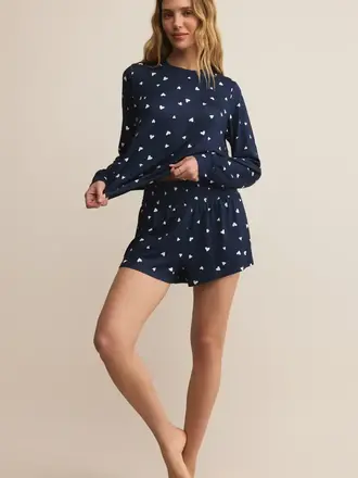 Z SUPPLY DAWN SMOCKE HEART SHORT