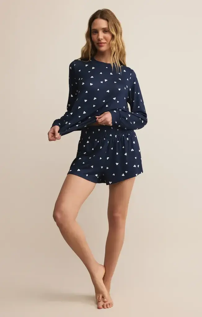 Z SUPPLY DAWN SMOCKED HEART SHORT