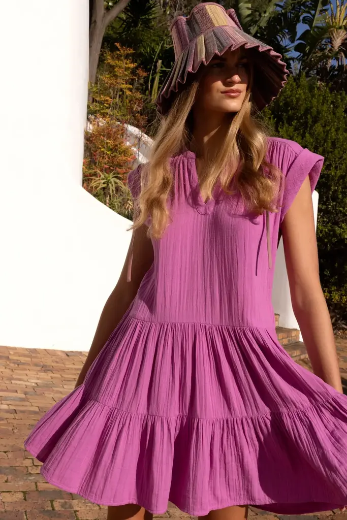 OLIPHANT ROLL SLEEVE DRESS