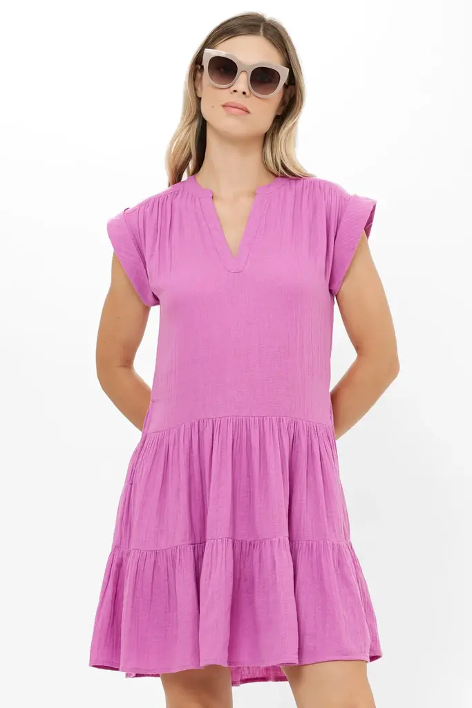 OLIPHANT ROLL SLEEVE DRESS