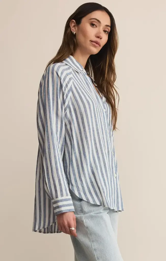 Z SUPPLY PERFECT LINEN STRIPE TOP