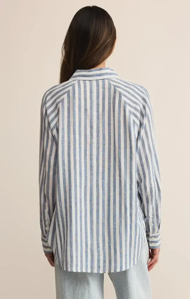 Z SUPPLY PERFECT LINEN STRIPE TOP