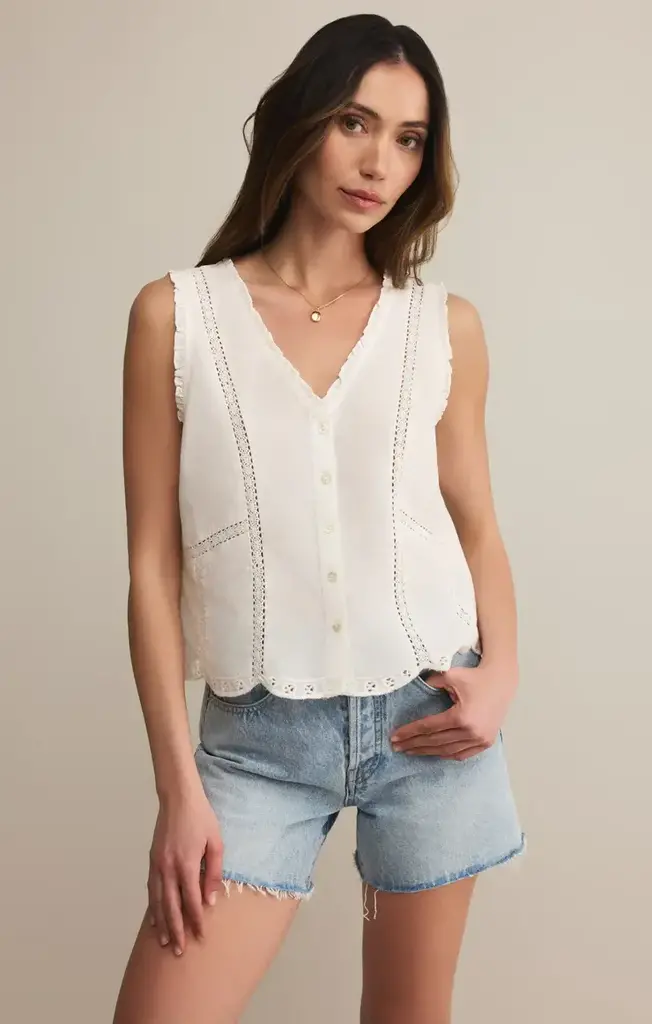 Z SUPPLY TOMI EMBROIDERED TANK