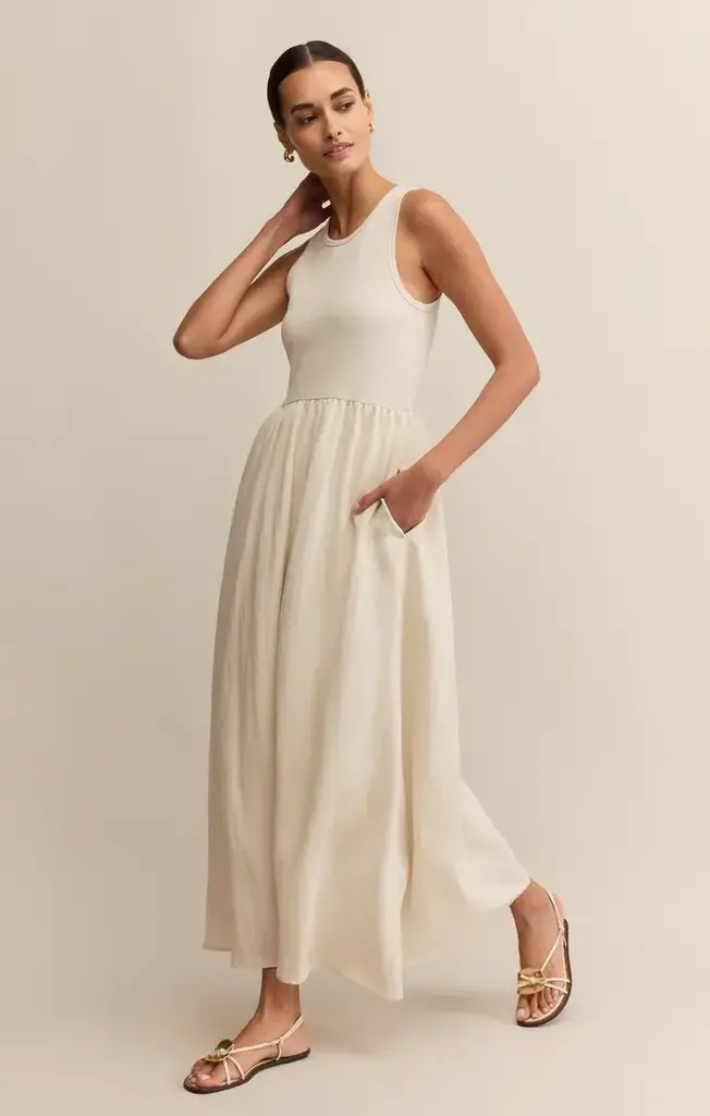 Z SUPPLY CHARLOTTE RIB MIDI DRESS