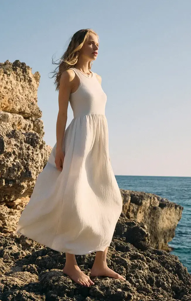 Z SUPPLY CHARLOTTE RIB MIDI DRESS