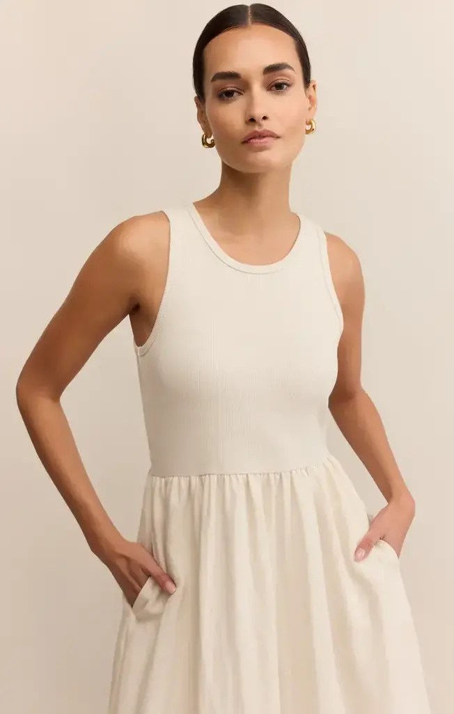 Z SUPPLY CHARLOTTE RIB MIDI DRESS