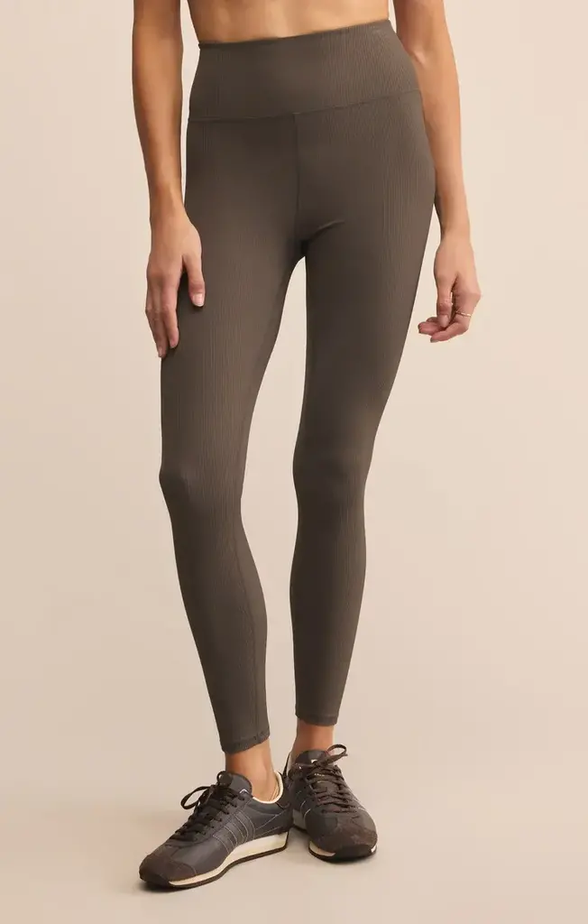 Z SUPPLY ACTIVE SPORTY RIBBED 7/8 LEGGING