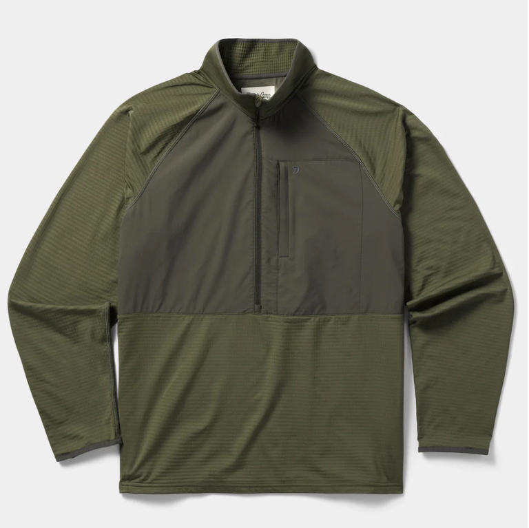 DUCK CAMP LIGHTWEIGHT GRID TECH FLEECE 1/2 ZIP