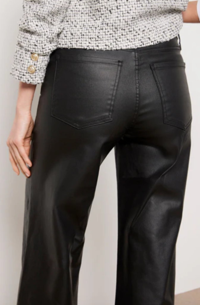 KUT MEG HIGH RISE COATED WIDE LEG