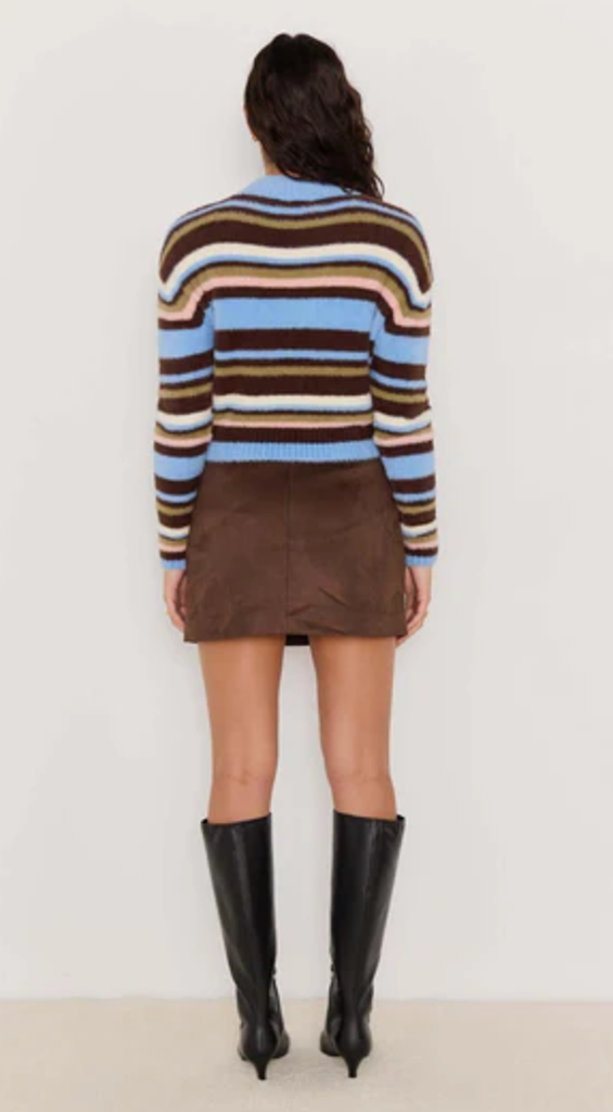 MINKPINK POET FLUFFY STRIPE SWEATER