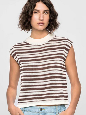 STAPLE THE LABEL PALMER STRIPE KNIT TANK