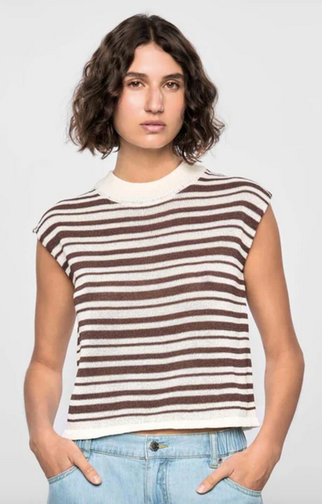 STAPLE THE LABEL PALMER STRIPE KNIT TANK