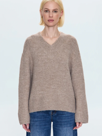 PISTOLA TALIA CHUNKY V-NECK LONG SLEEVE SWEATER