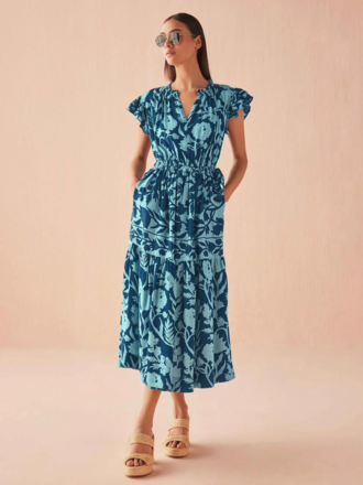 OMIKA WILLA MIDI DRESS